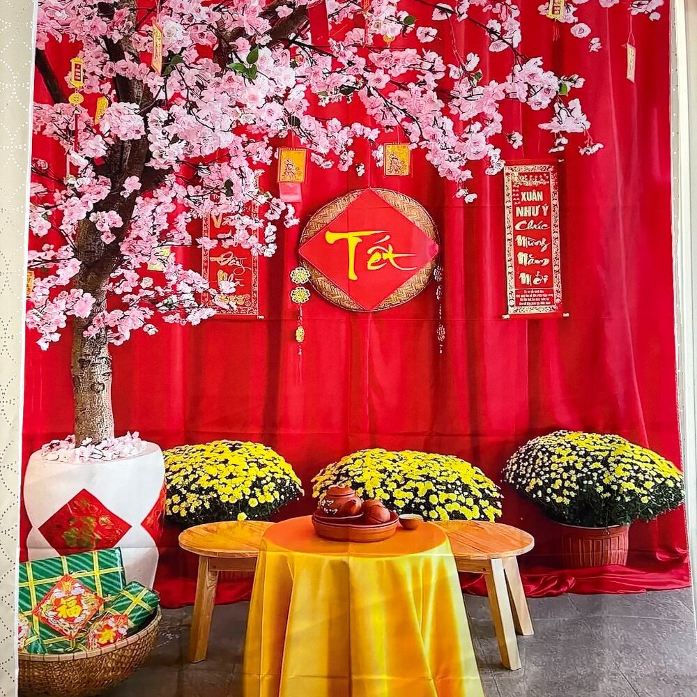 TET Luna New Year Photo Backdrop